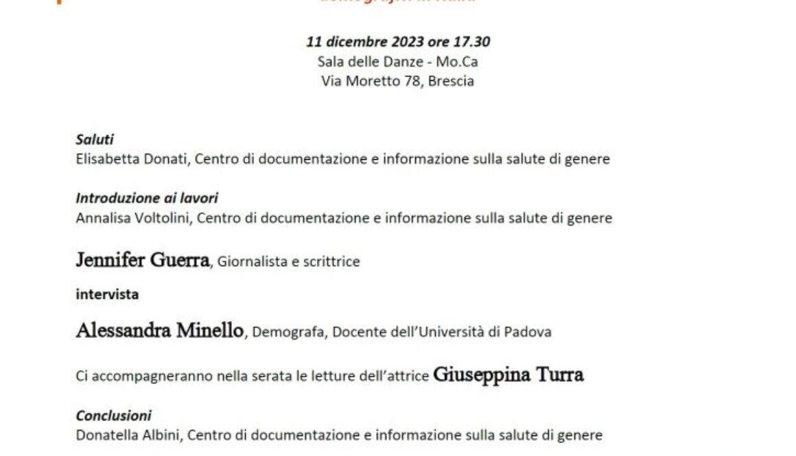 Non è un paese per le donne che scelgono di essere madri. Scenari demografici in Italia - Caterina Braga