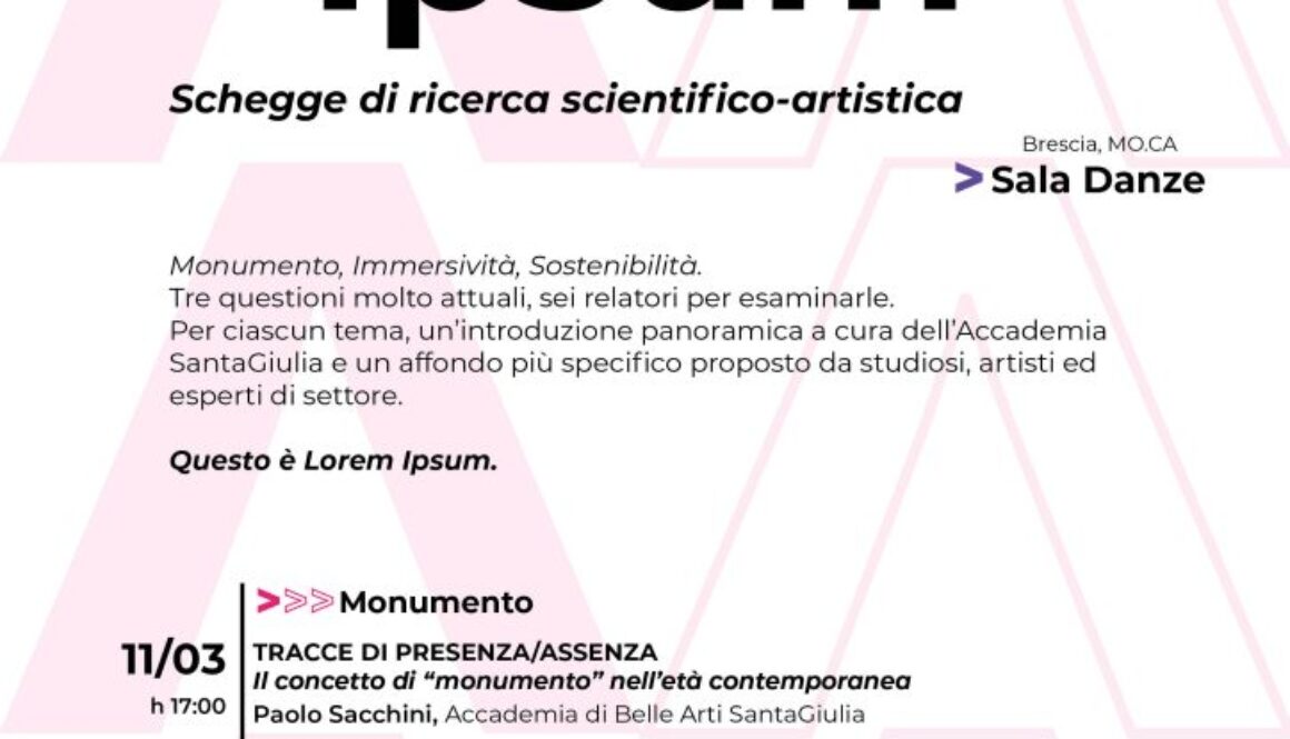 Lorem Ipsum - monumento A2 - Ufficio Stampa