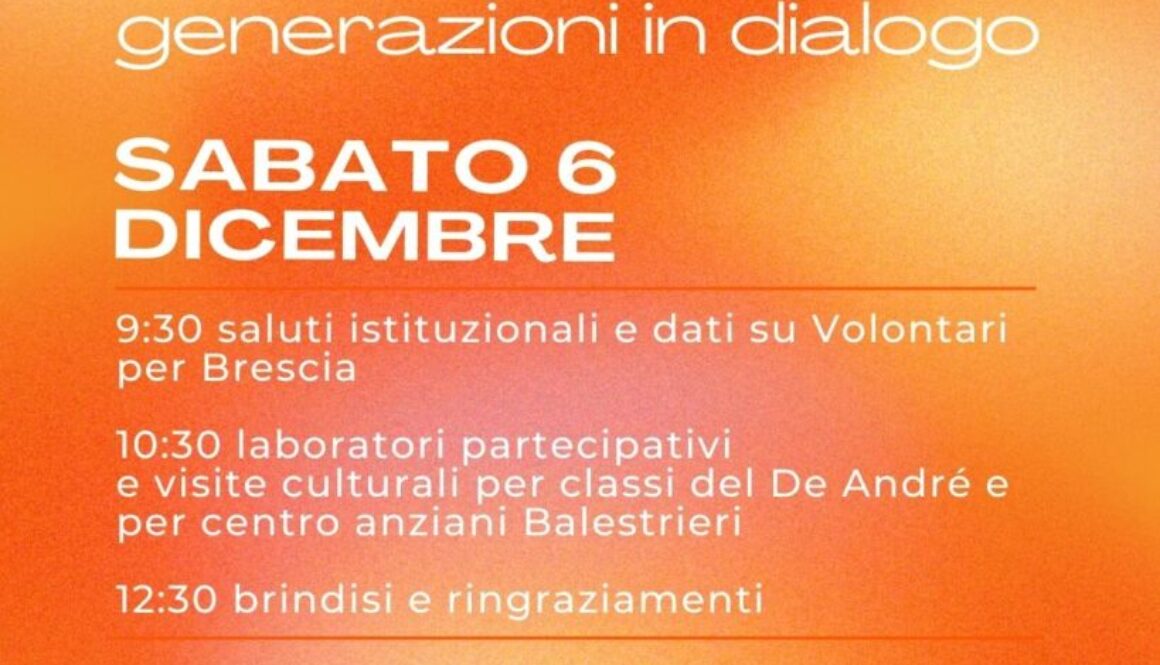 FESTA VOLONTARIATO- 6 DICEMBRE
